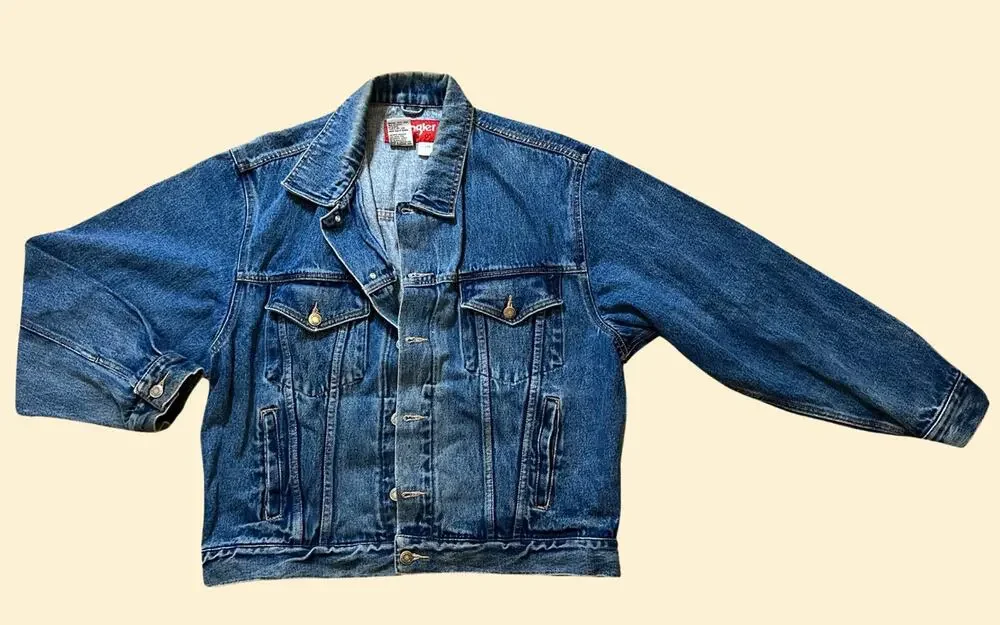 WRANGLER Hero Vintage Denim Jean Jacket, Trucker Style| Size: L